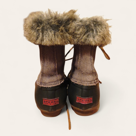 Sperry top-sider faux fur lined waterproof duck boots with leather laces - Picture 5 of 11